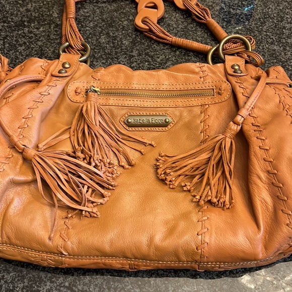 ISABELLA FIORE Brown Braided Soft Italian Leather Hobo Shoulder Bag - Picture 6 of 10